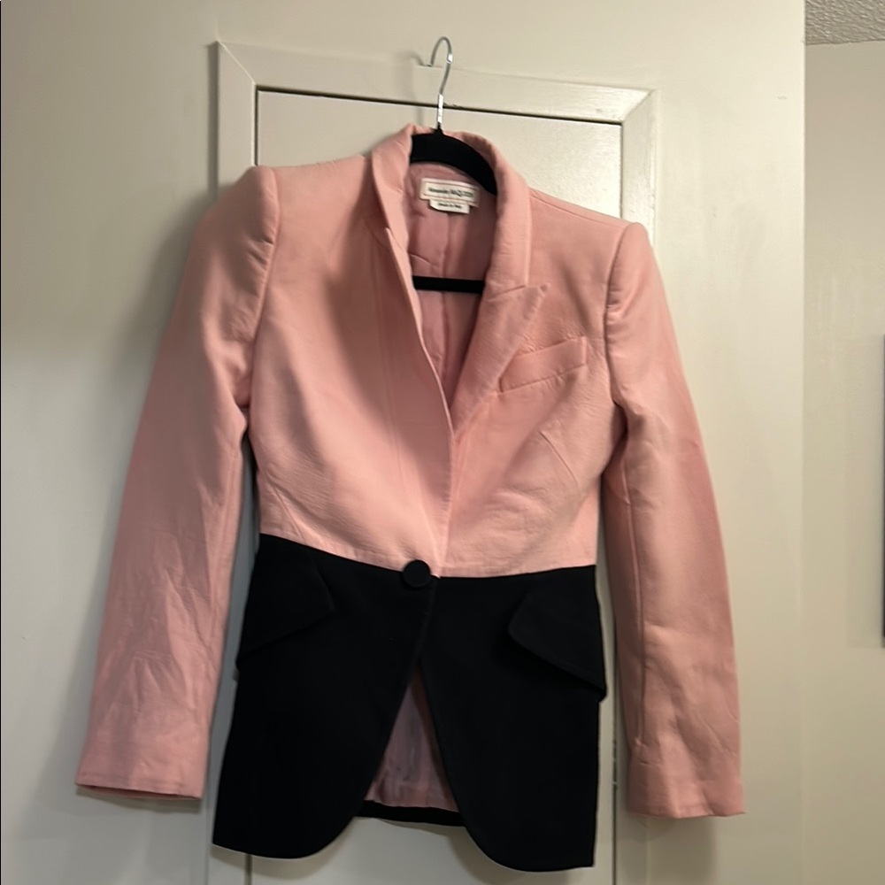 Alexander MqQueen Pink and Black Women's Blazer